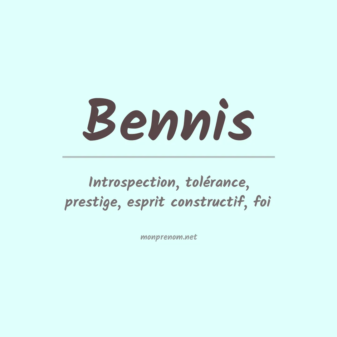 Prénom Bennis