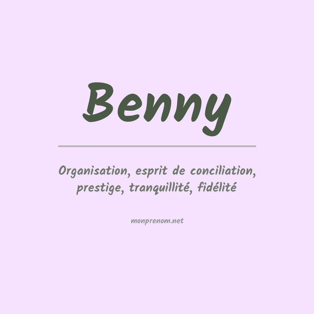Prénom Benny