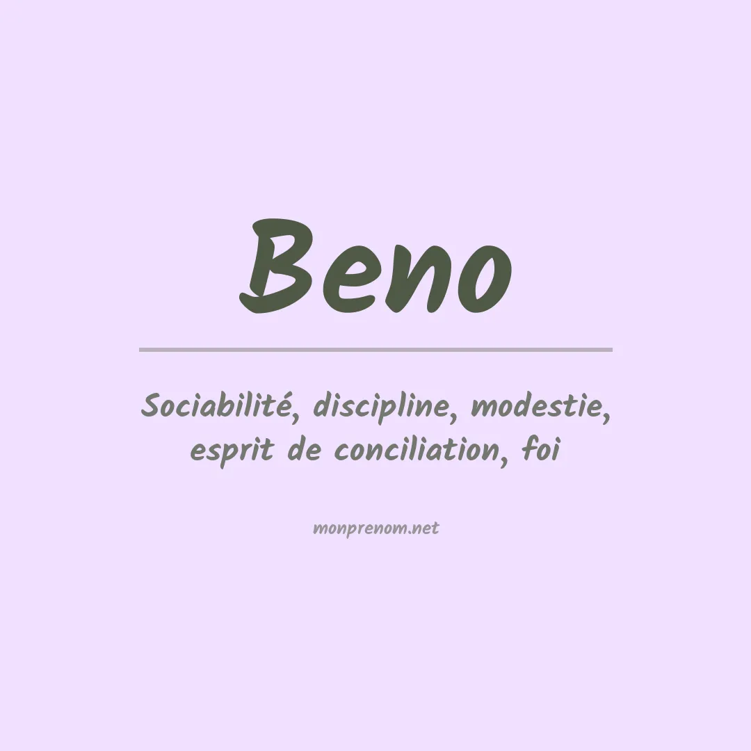 Prénom Beno