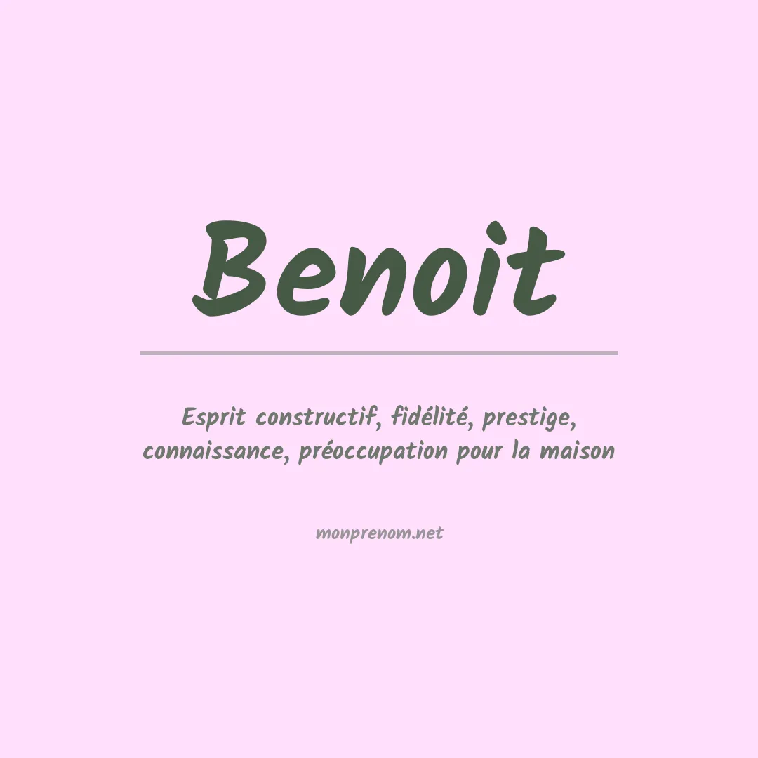 Prénom Benoit