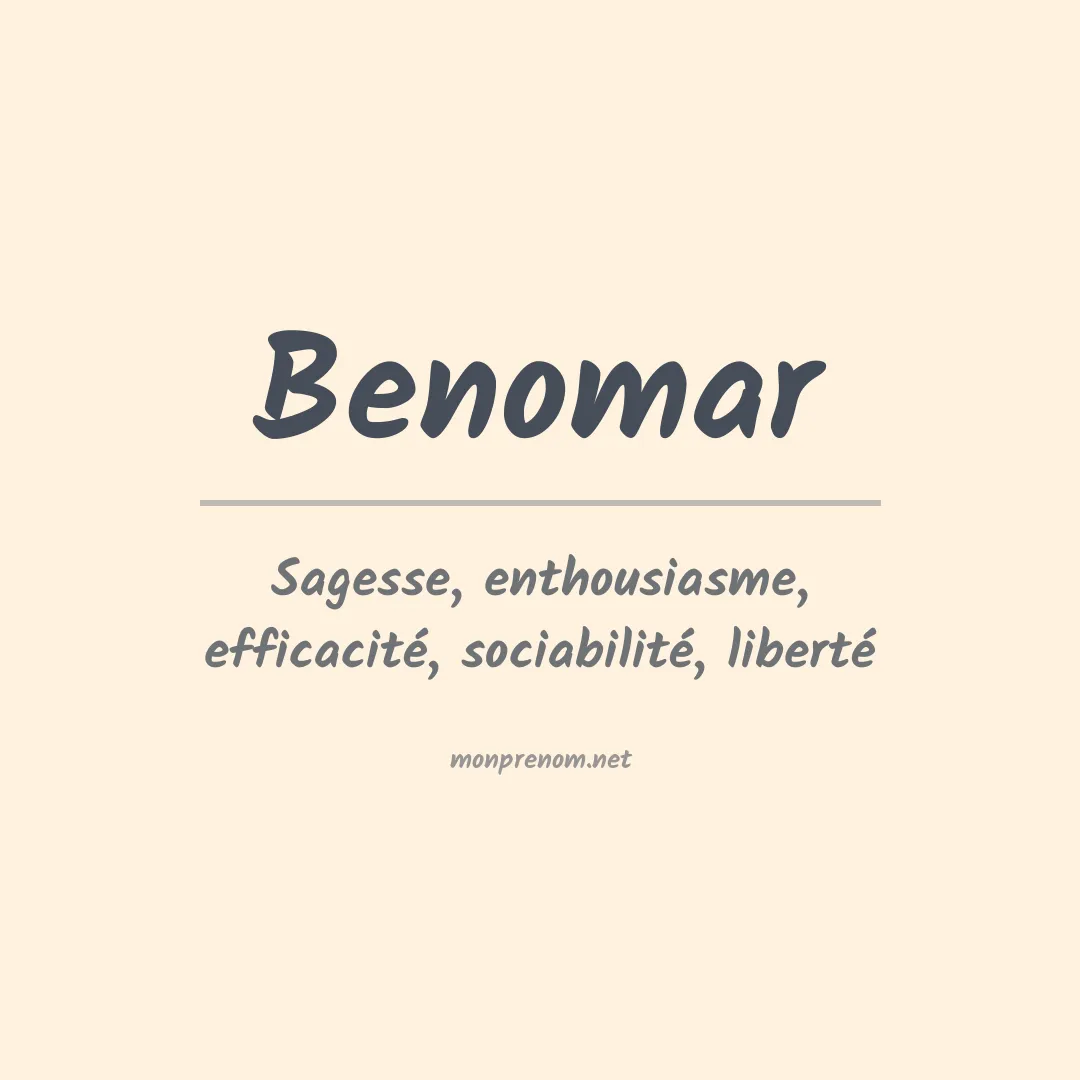 Signification du prénom Benomar