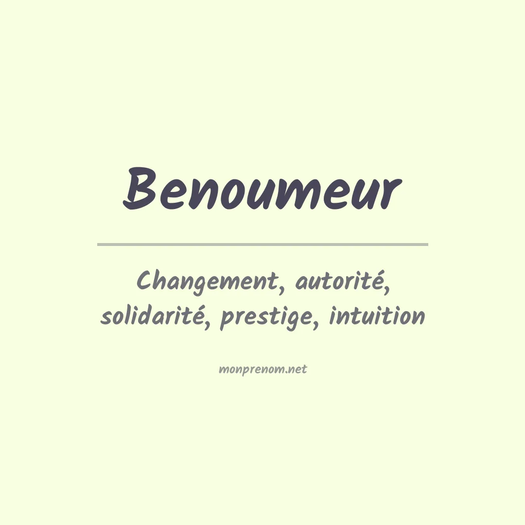 Prénom Benoumeur
