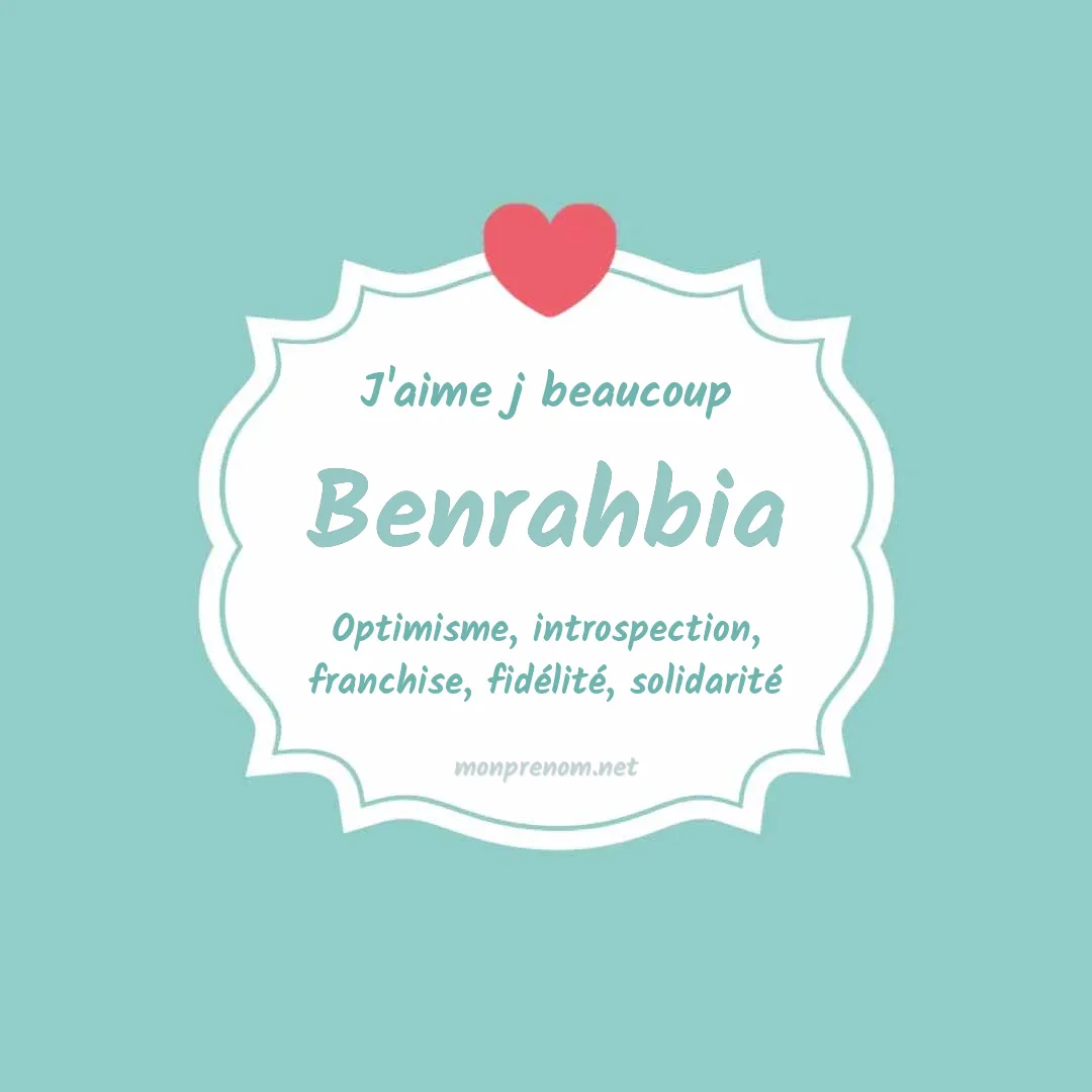 J'aime beaucoup Benrahbia