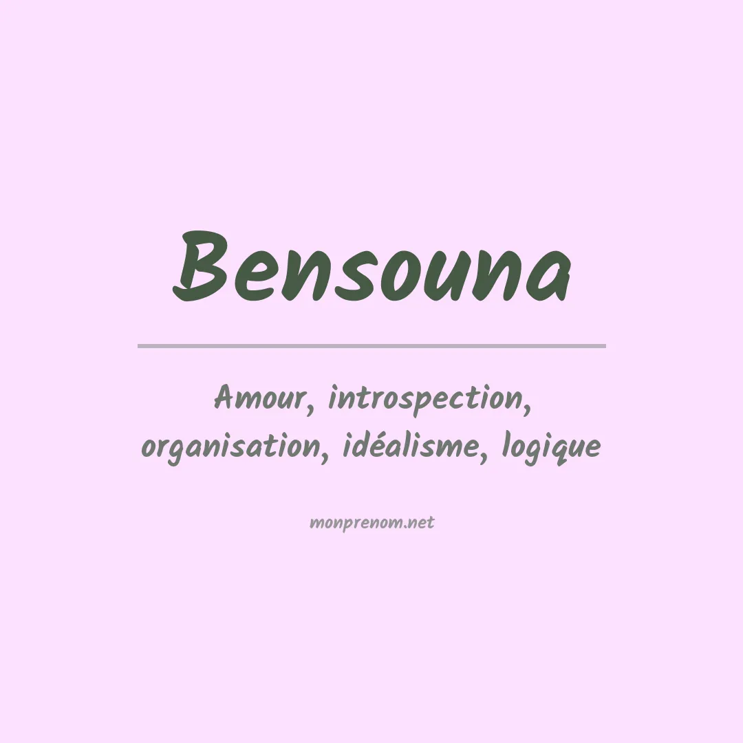 Prénom Bensouna