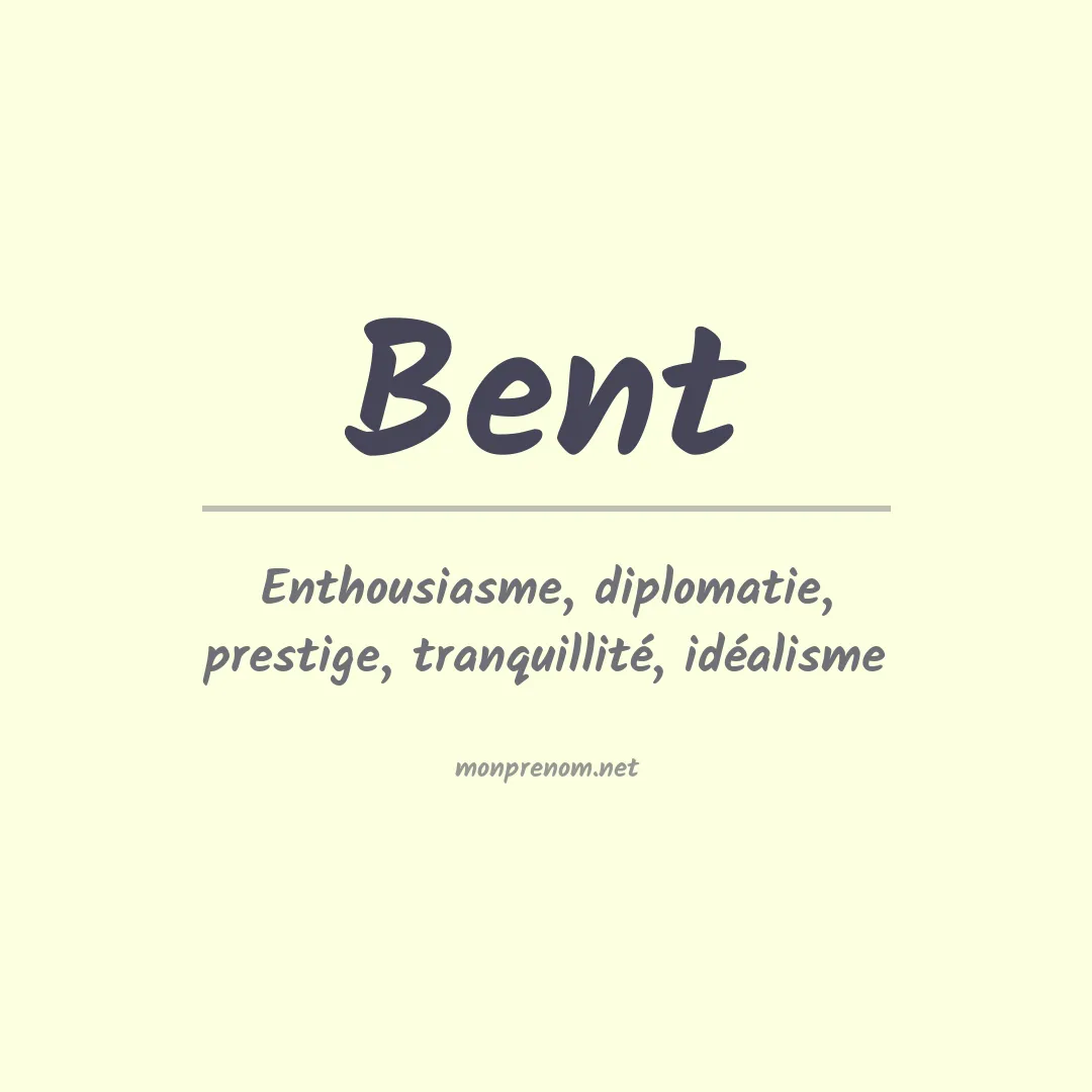 Prénom Bent