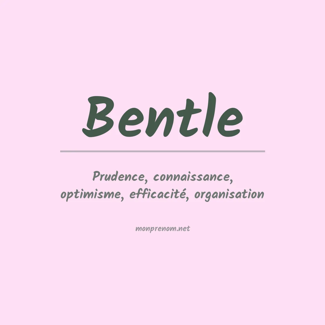 Prénom Bentle