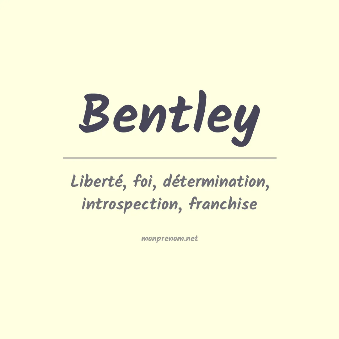 Prénom Bentley