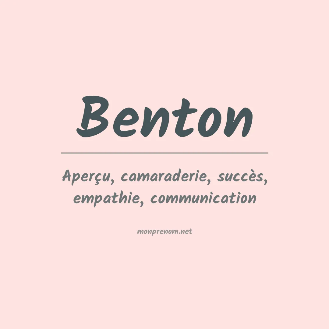 Prénom Benton