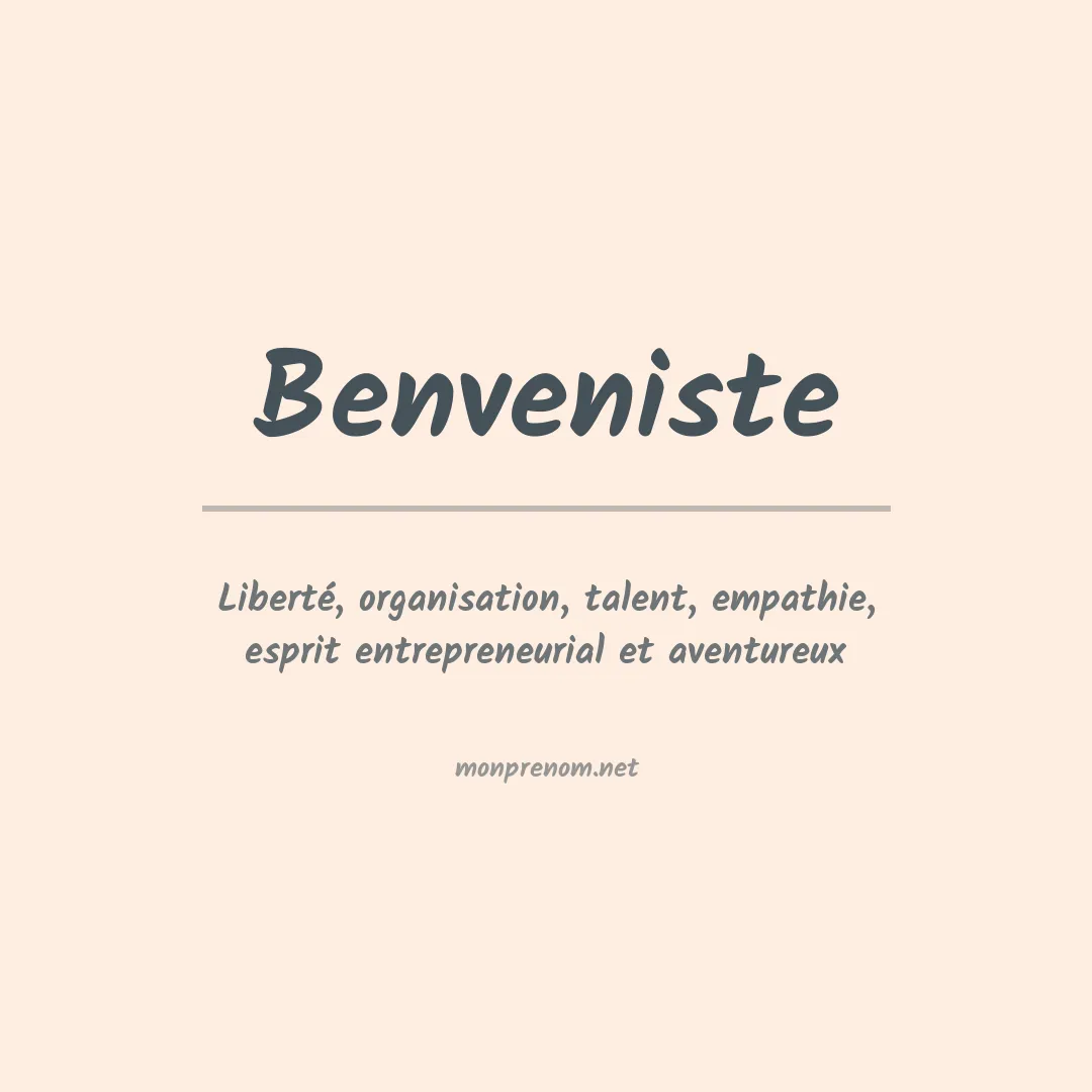 Prénom Benveniste