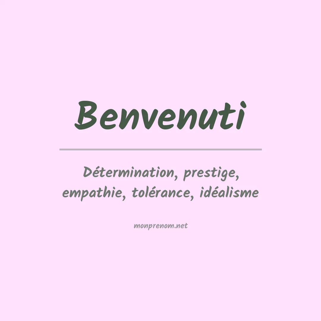 Prénom Benvenuti