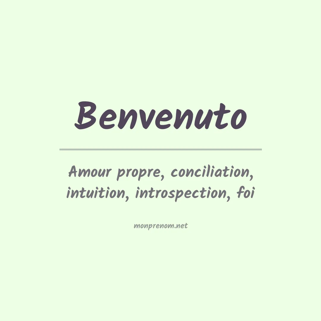 Prénom Benvenuto