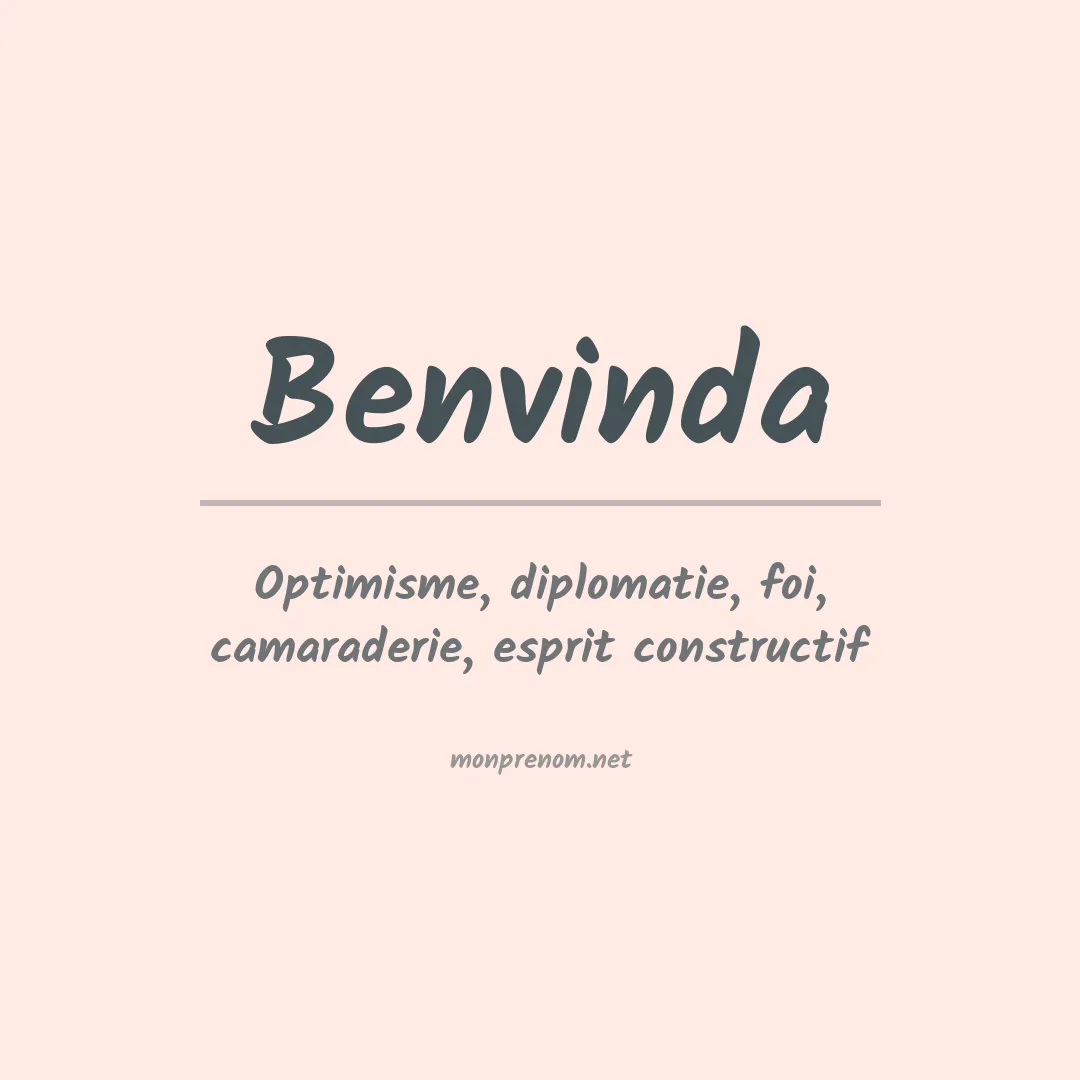 Signification du prénom Benvinda