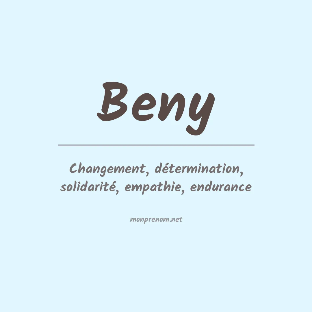 Prénom Beny