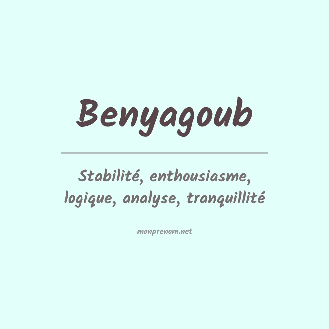 Signification du prénom Benyagoub