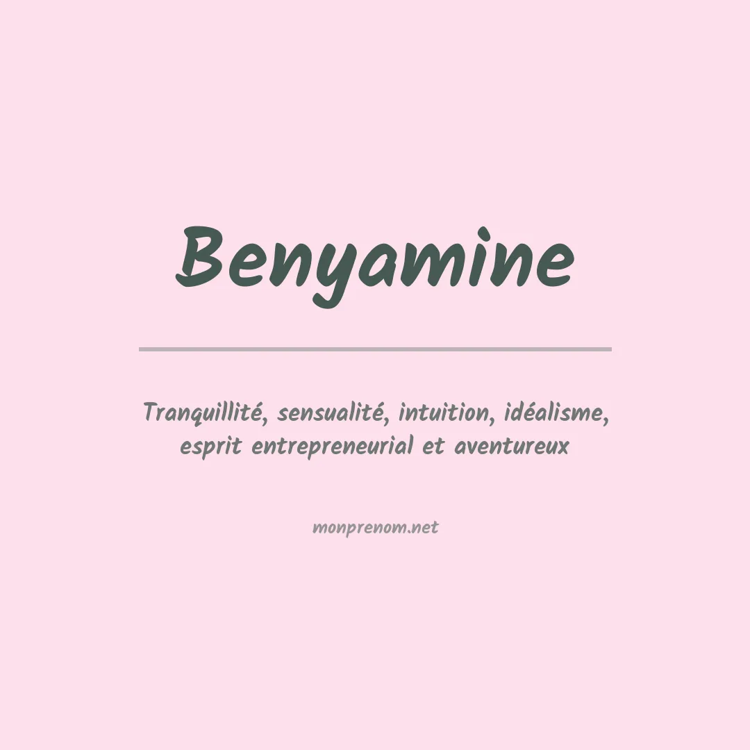Prénom Benyamine