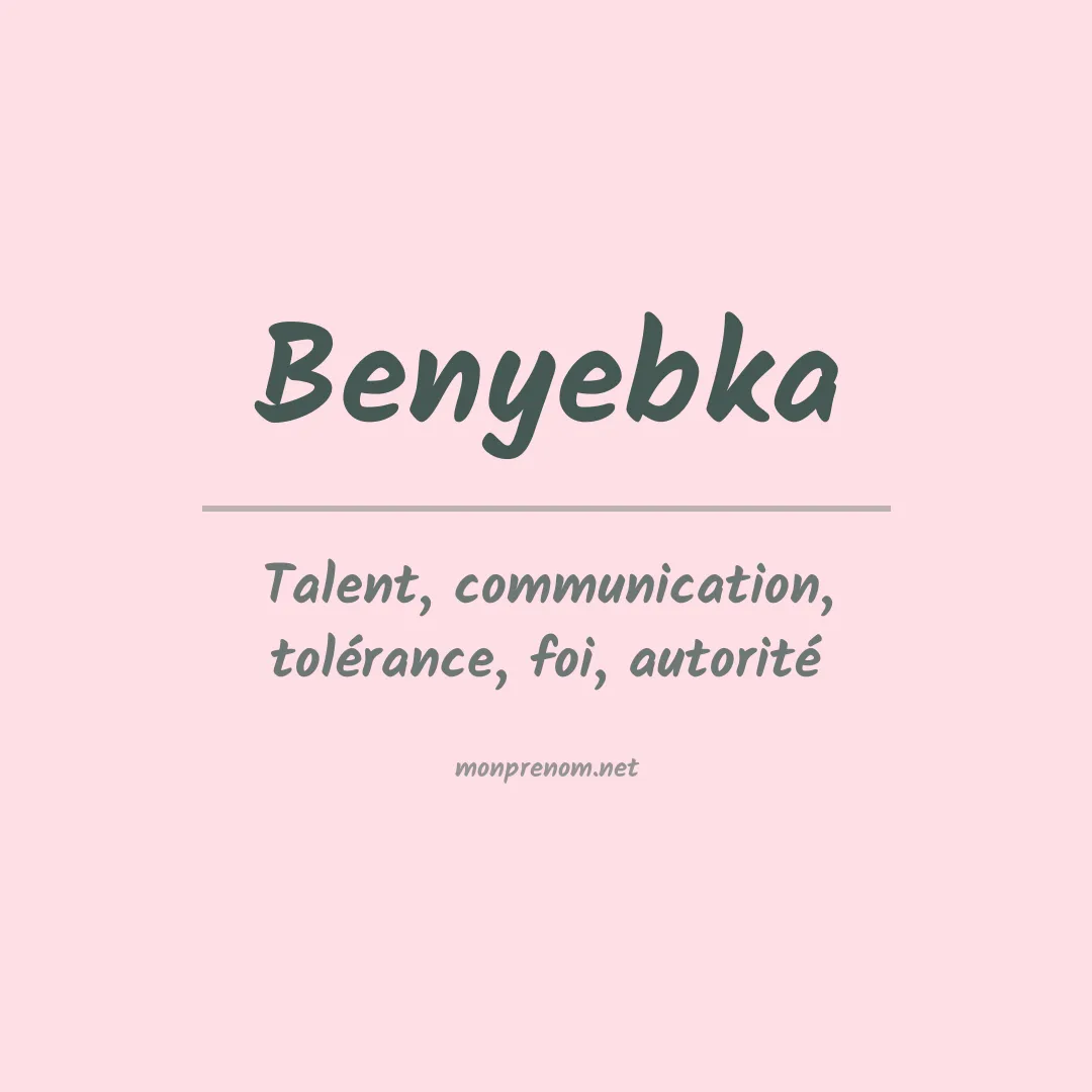 Prénom Benyebka