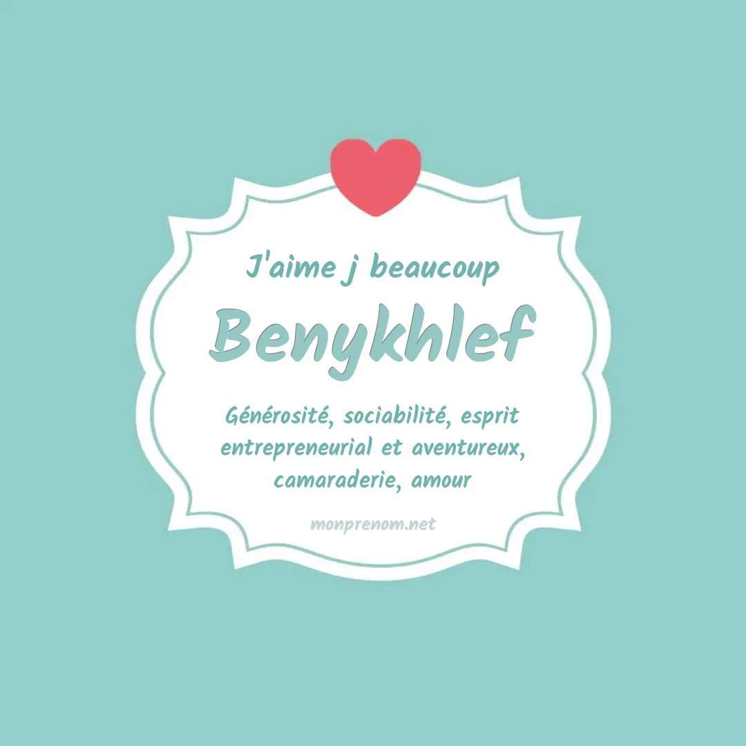J'aime beaucoup Benykhlef