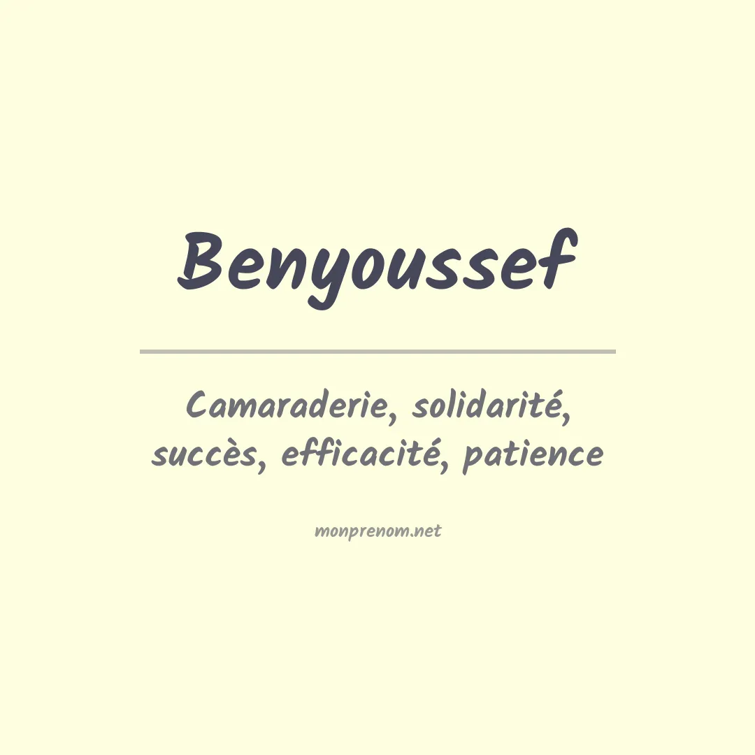 Signification du prénom Benyoussef