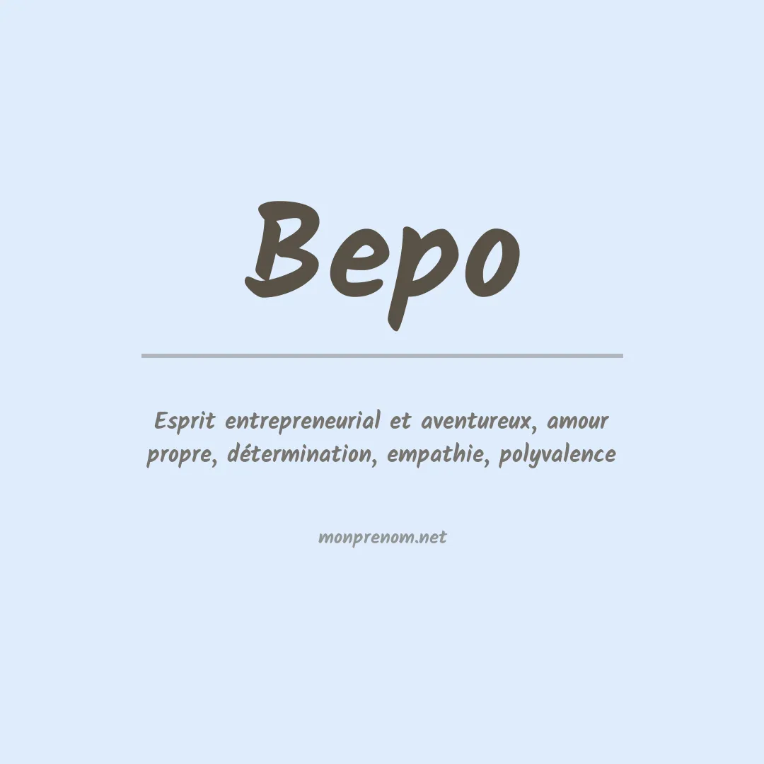 Signification du prénom Bepo