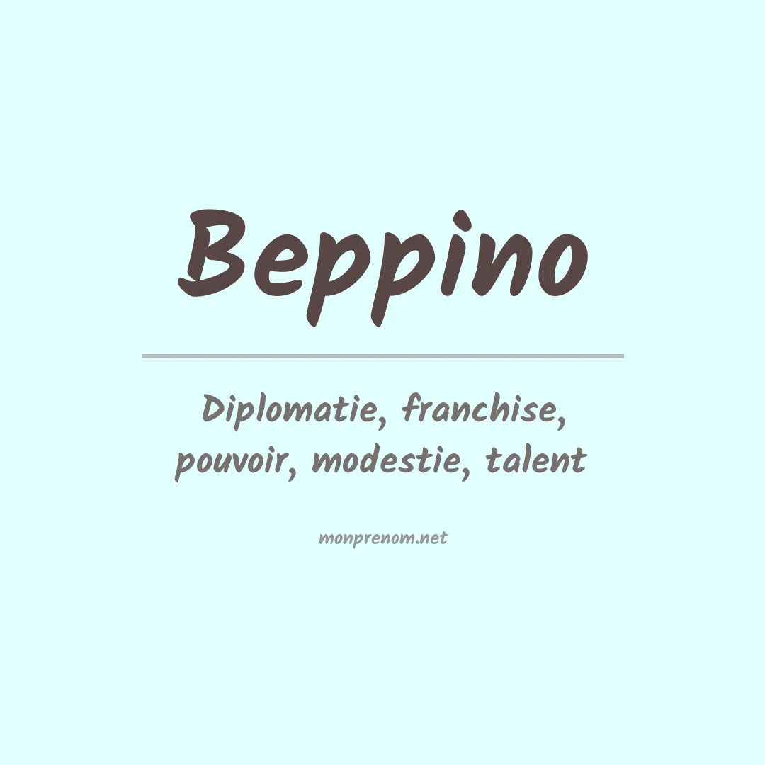 Signification du prénom Beppino