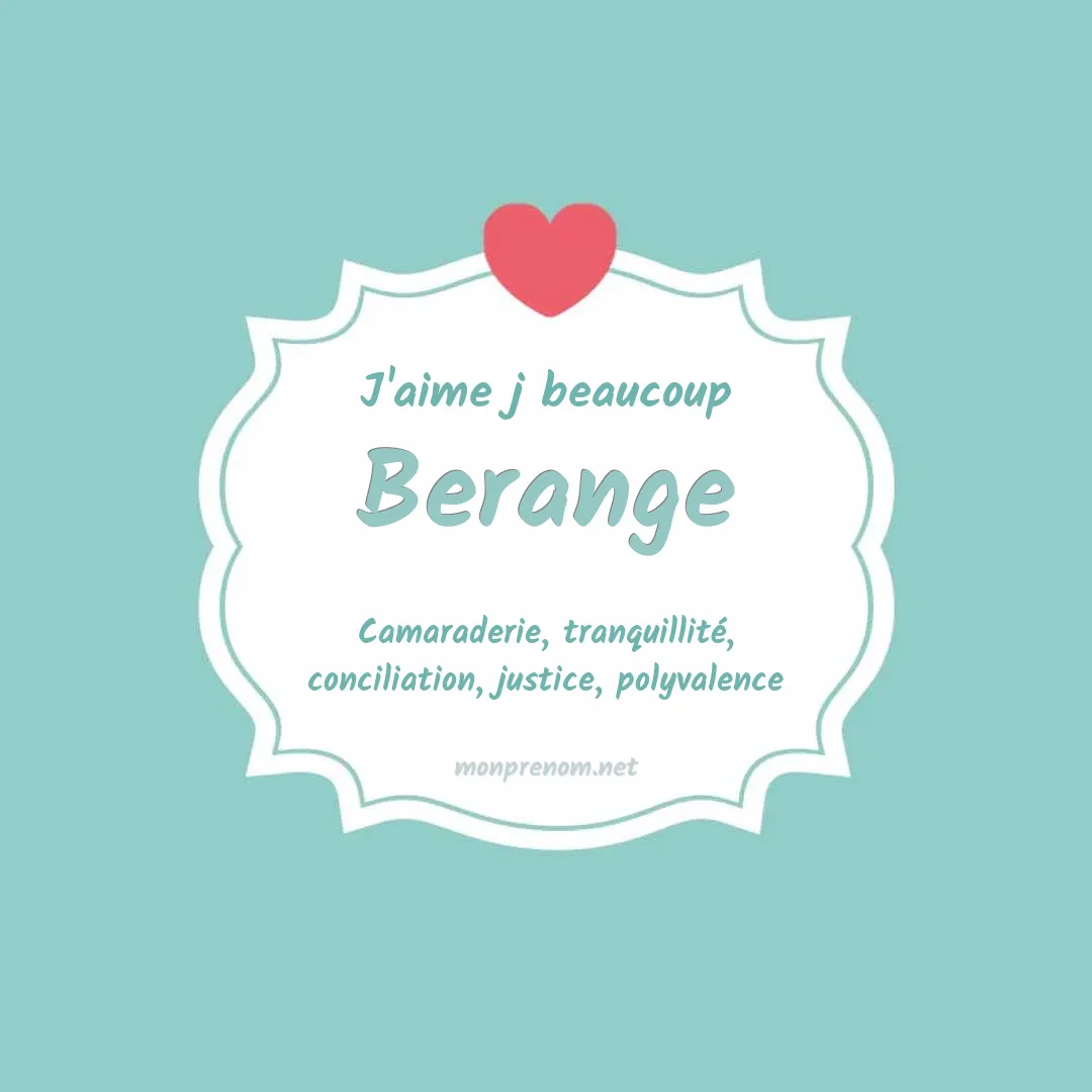 J'aime beaucoup Berange
