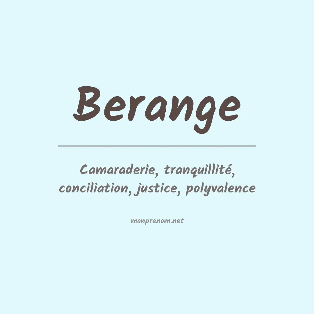 Prénom Berange