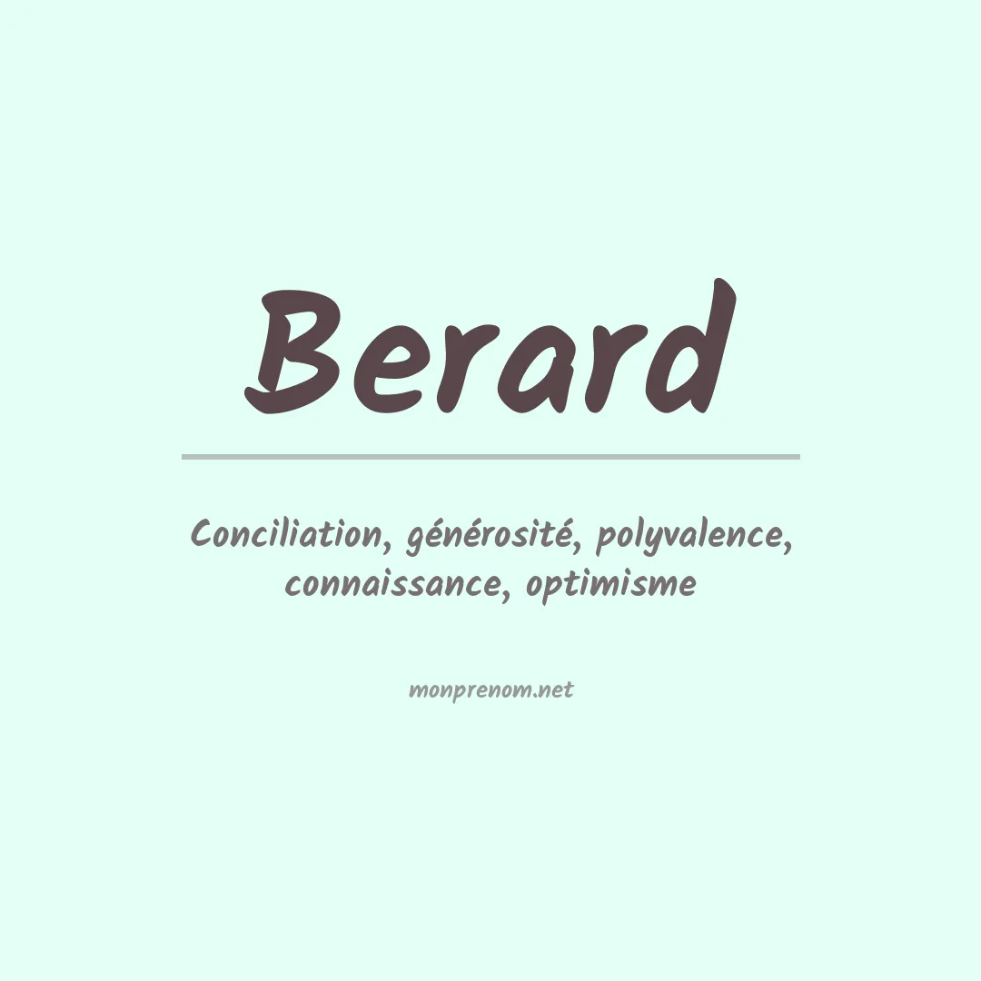 Prénom Berard
