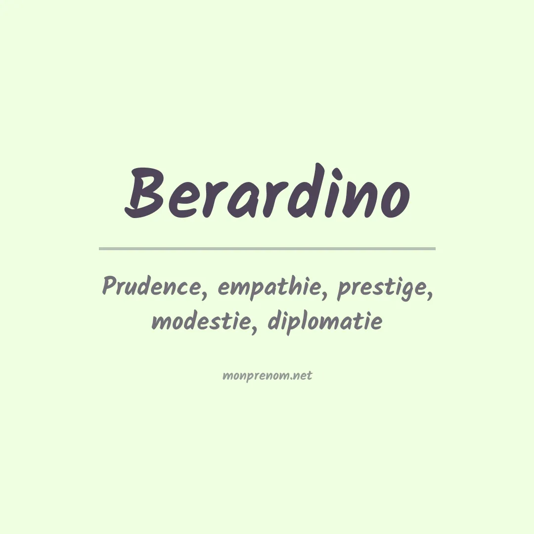 Prénom Berardino