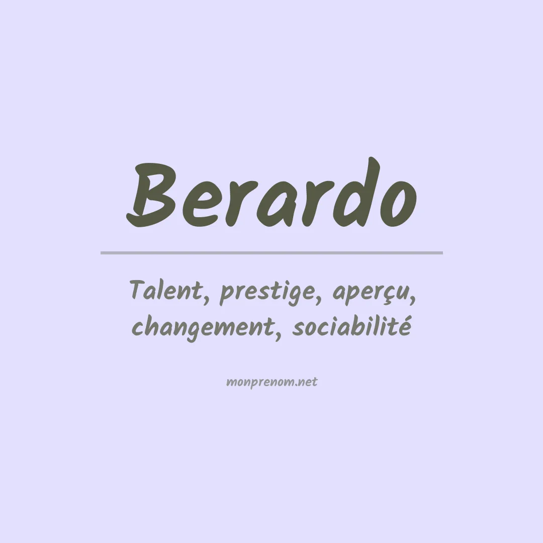 Prénom Berardo