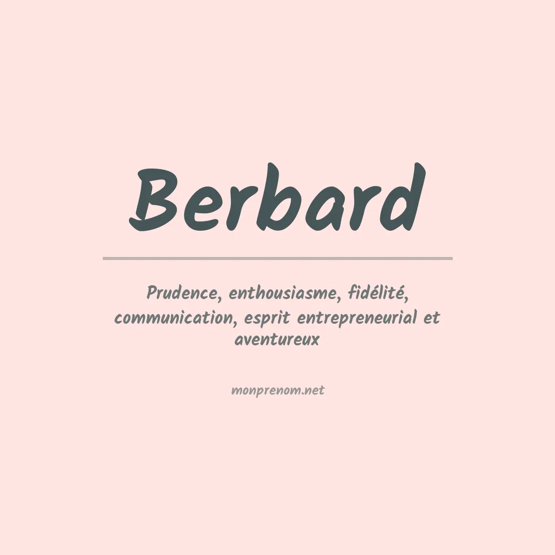 Prénom Berbard