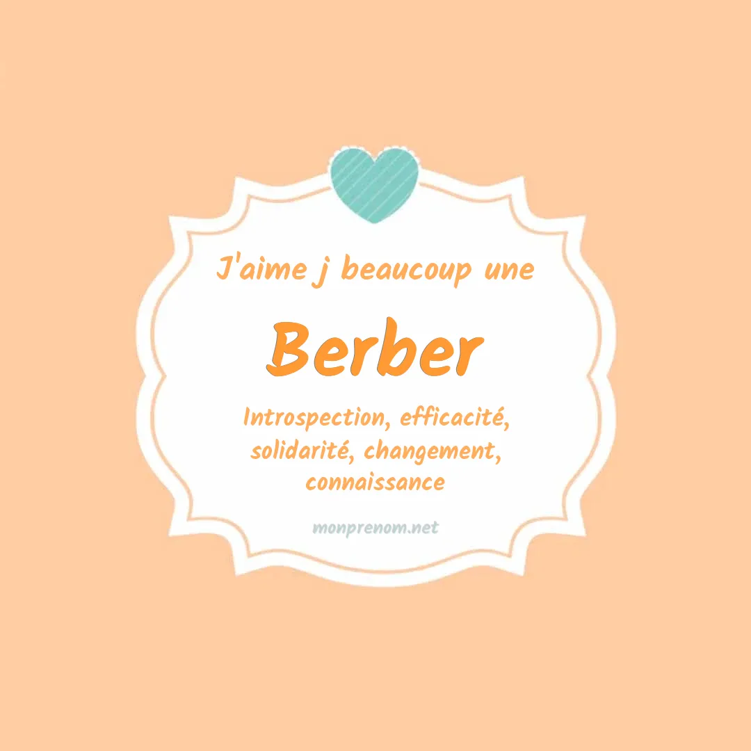 J'aime beaucoup Berber