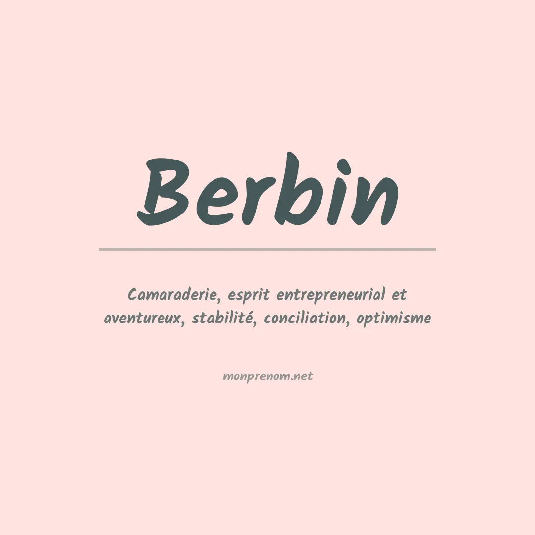 Signification du prénom Berbin