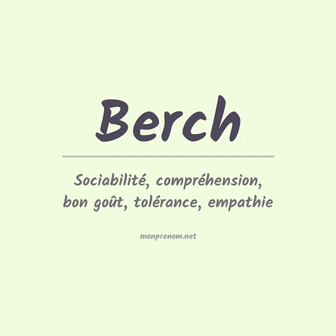 Prénom Berch
