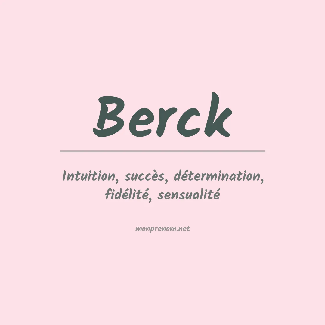 Prénom Berck