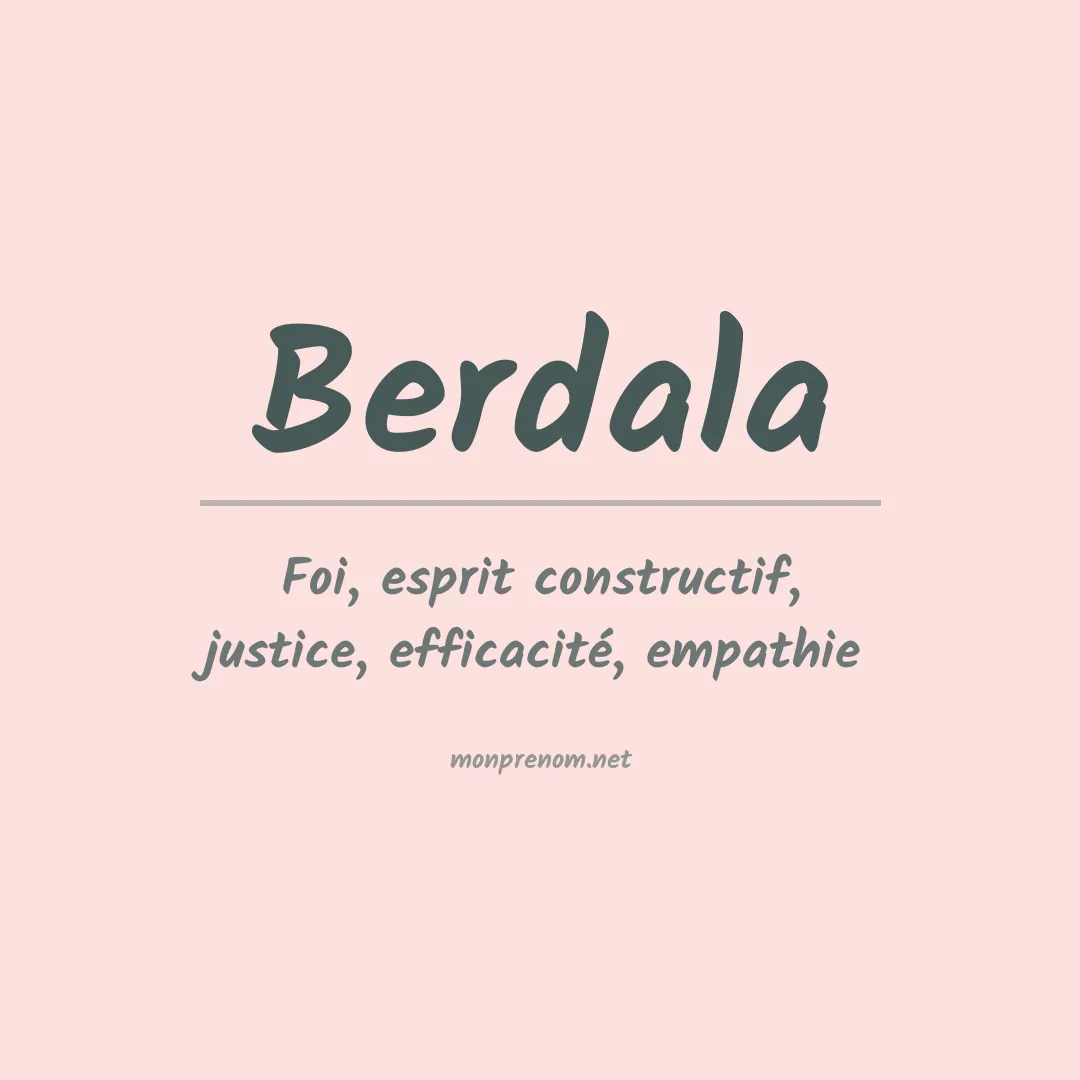 Signification du prénom Berdala
