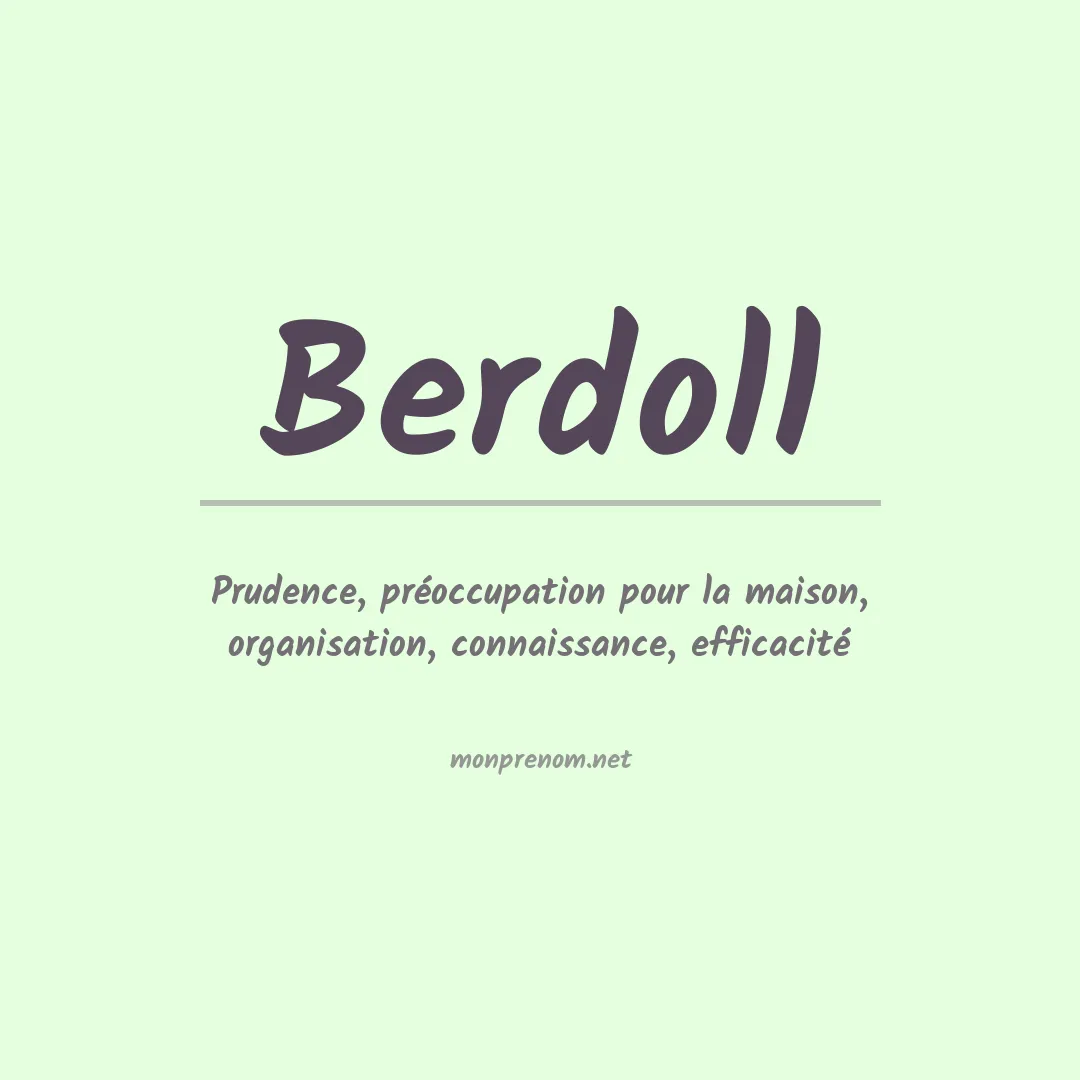 Signification du prénom Berdoll