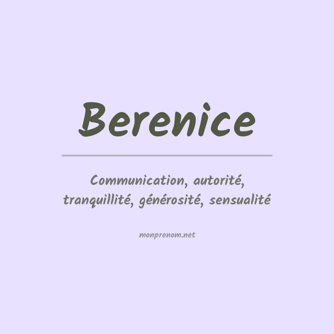 Prénom Berenice