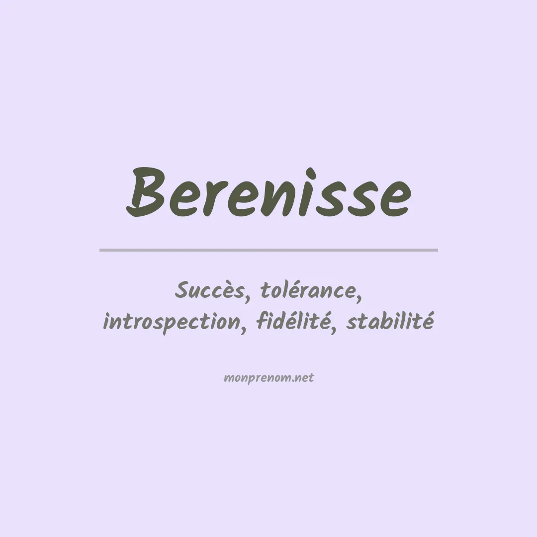 Signification du prénom Berenisse