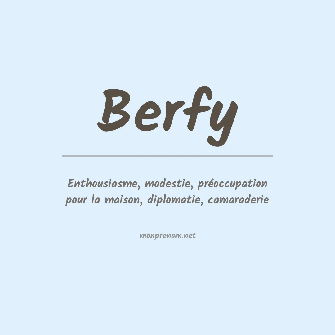 Signification du prénom Berfy