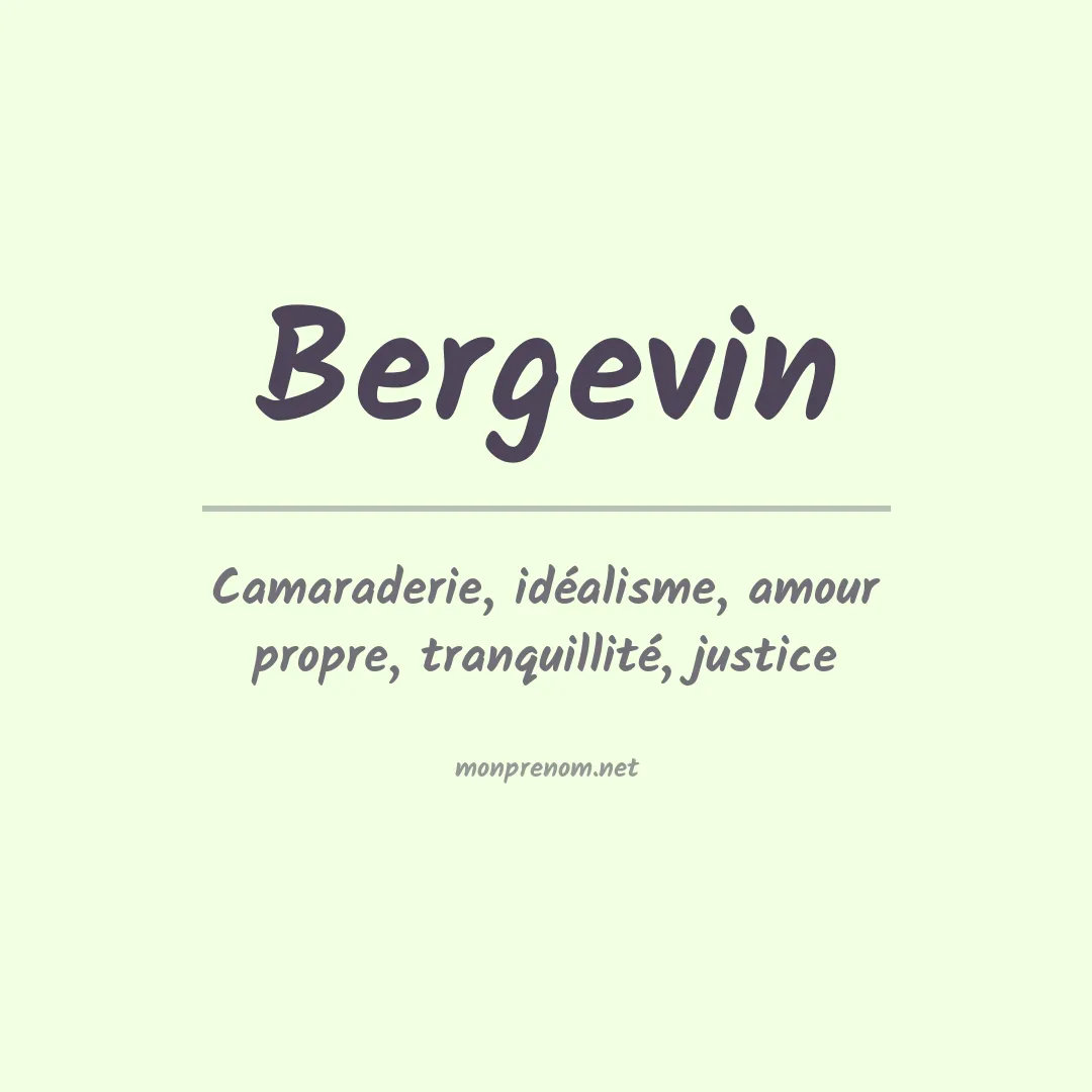 Prénom Bergevin