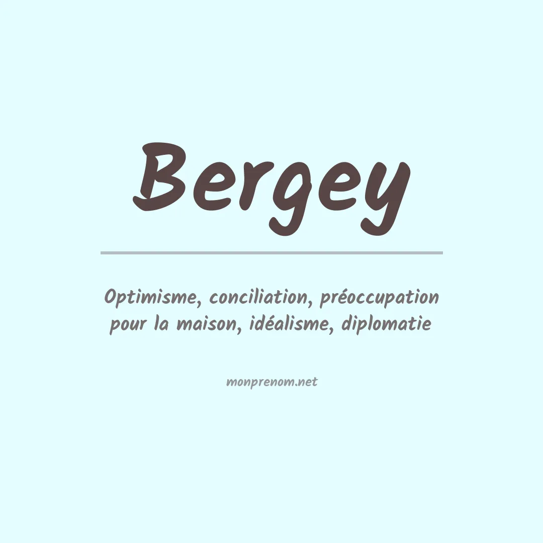 Prénom Bergey