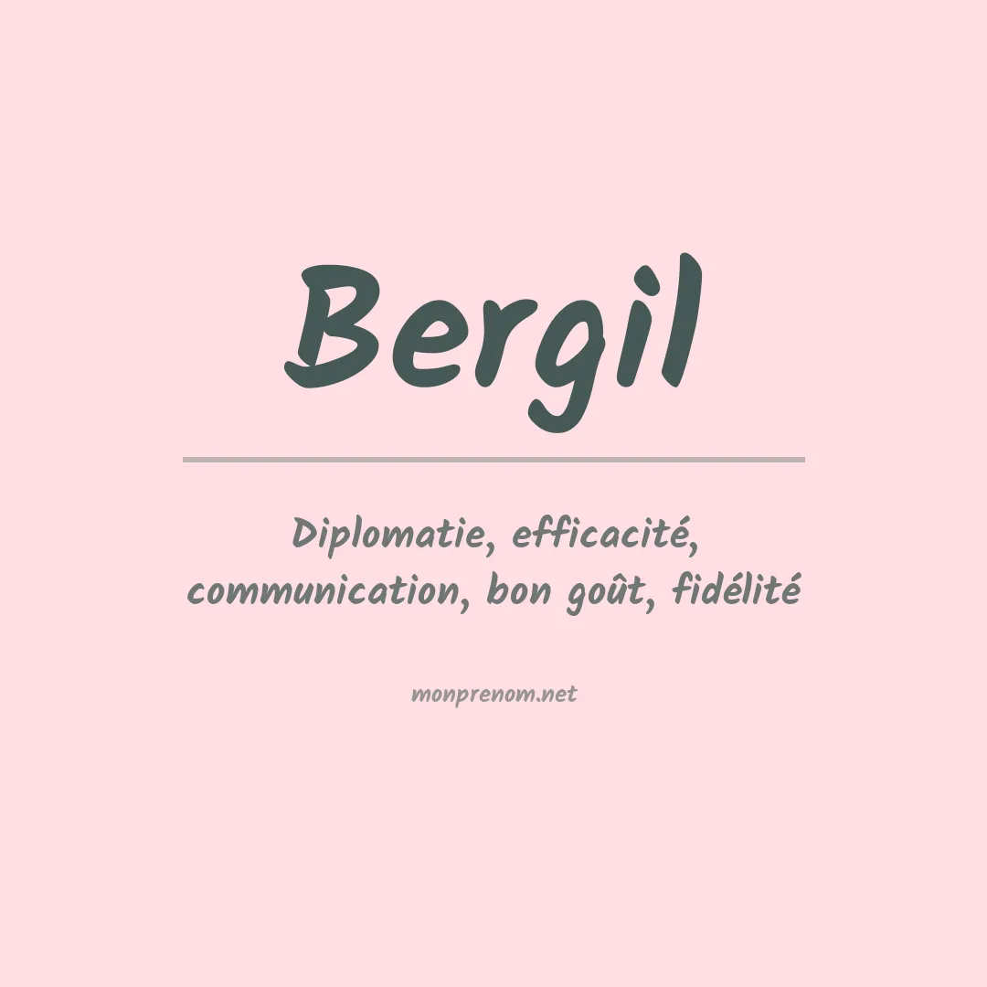 Signification du prénom Bergil