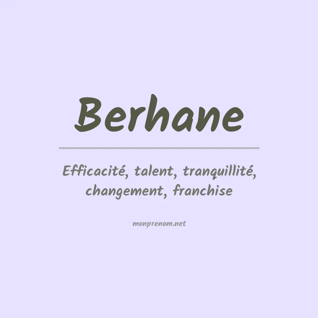 Prénom Berhane