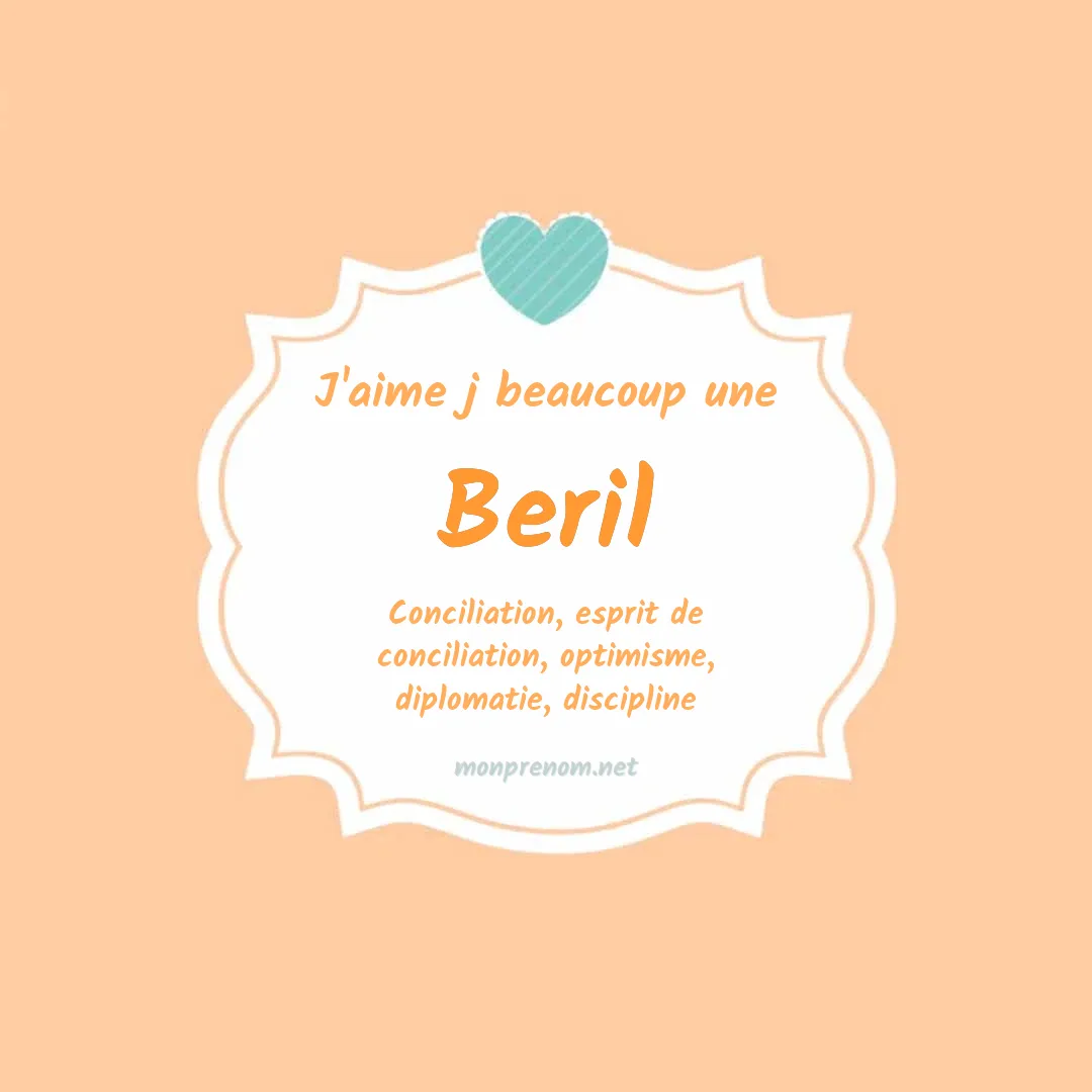J'aime beaucoup Beril