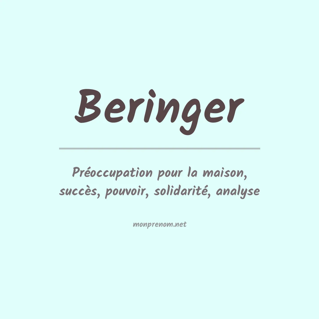 Prénom Beringer