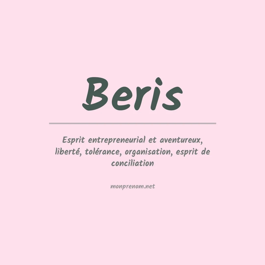 Signification du prénom Beris