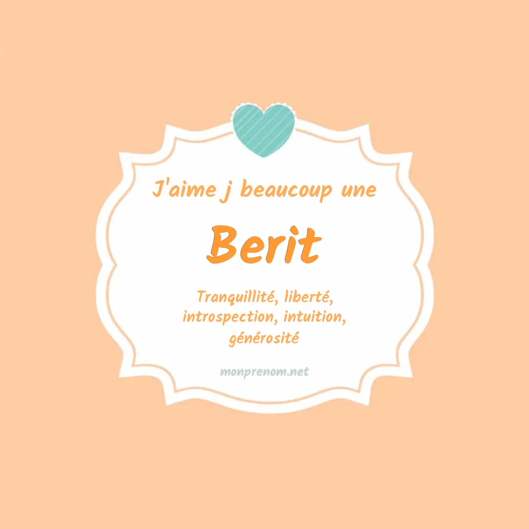 J'aime beaucoup Berit