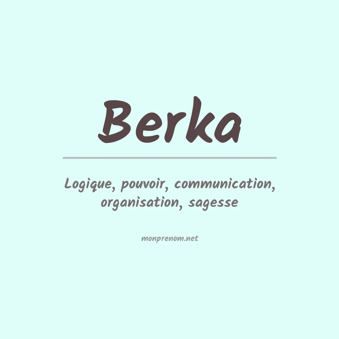 Prénom Berka