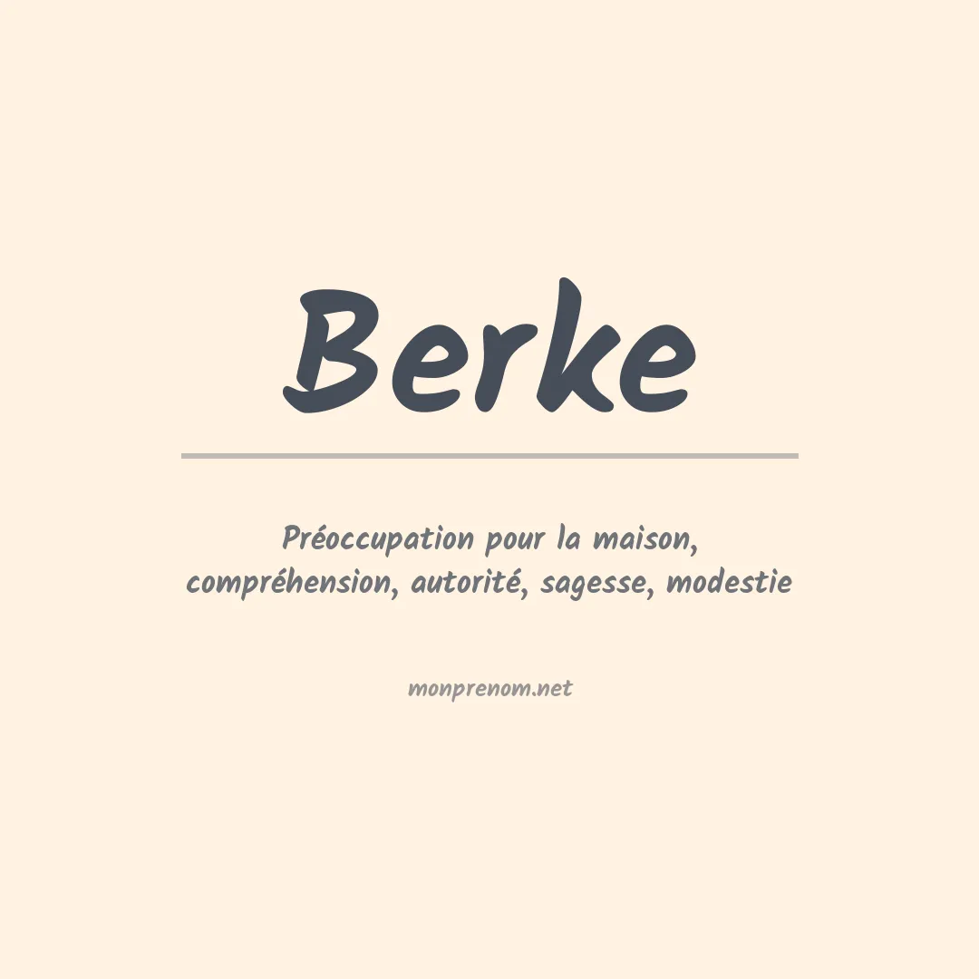 Prénom Berke