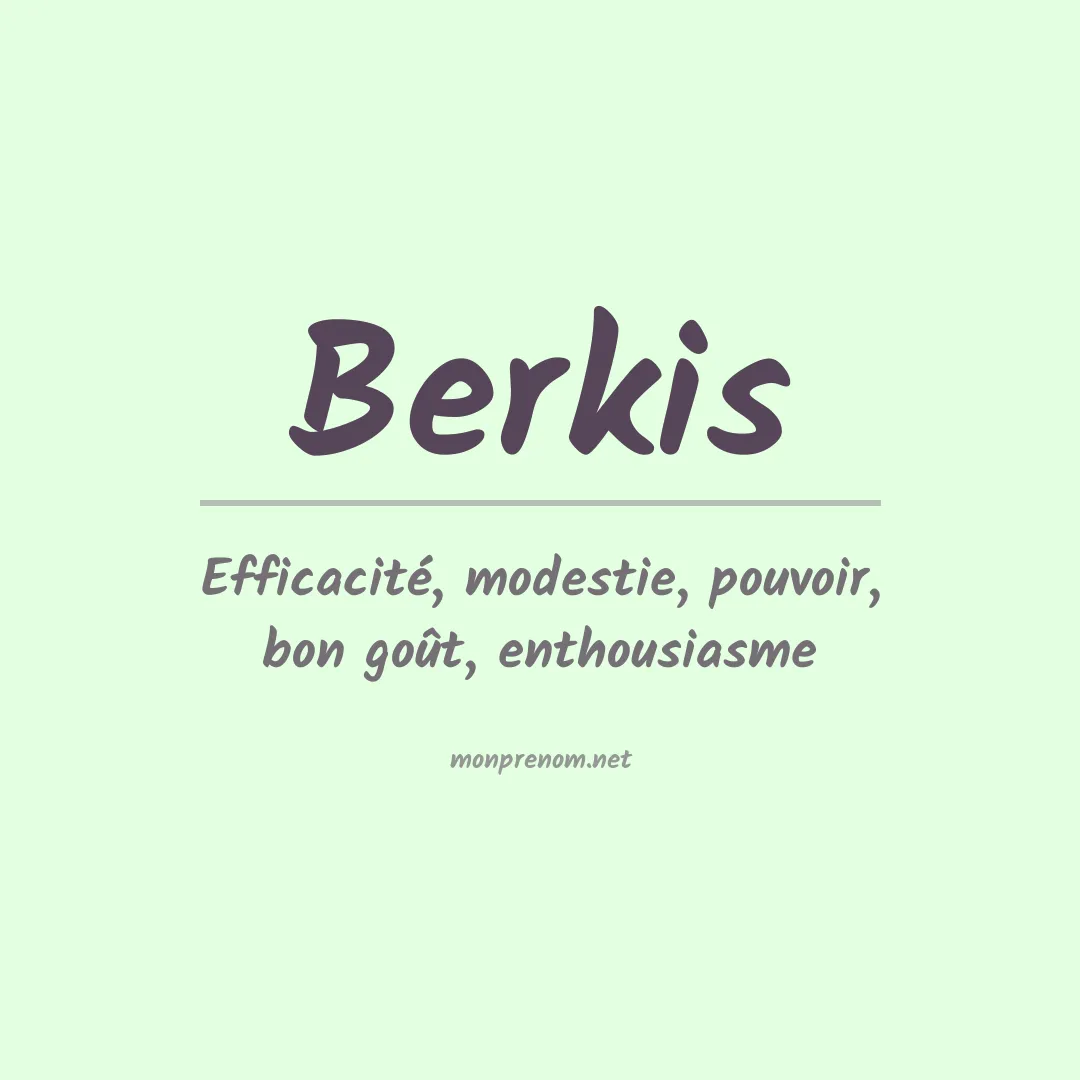 Signification du prénom Berkis